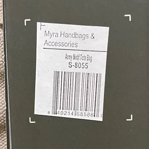 Myra Bag Vintage Style Canvas and Leather Army Tote Bag - Picture 7 of 7